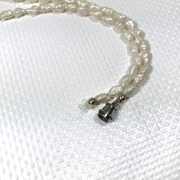 Vintage Freshwater Rice Seed Pearl Choker Necklace - Picture 9 of 9